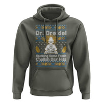 Funny Ugly Hanukkah Hoodie Mr Dreidel Dj Chanukkah Jewish - Wonder Print Shop