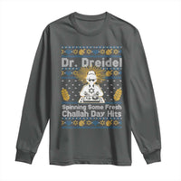 Funny Ugly Hanukkah Long Sleeve Shirt Mr Dreidel Dj Chanukkah Jewish - Wonder Print Shop