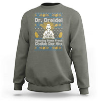 Funny Ugly Hanukkah Sweatshirt Mr Dreidel Dj Chanukkah Jewish - Wonder Print Shop