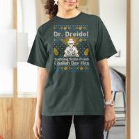 Funny Ugly Hanukkah T Shirt For Women Mr Dreidel Dj Chanukkah Jewish - Wonder Print Shop