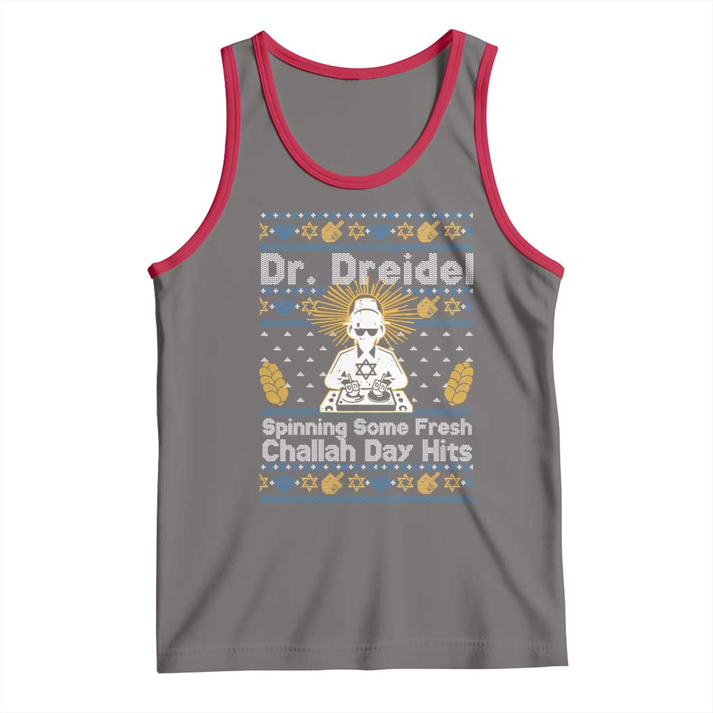 Funny Ugly Hanukkah Tank Top Mr Dreidel Dj Chanukkah Jewish - Wonder Print Shop