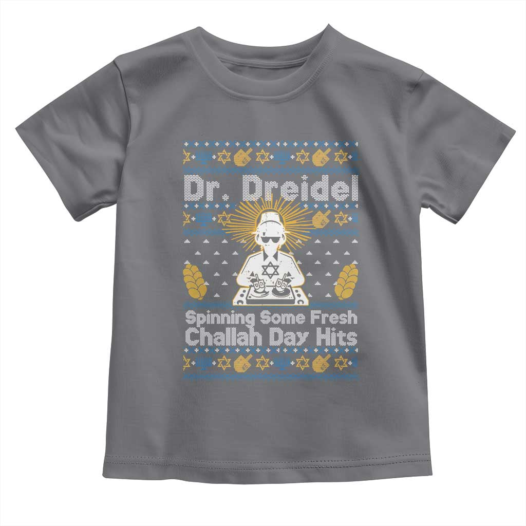 Funny Ugly Hanukkah Toddler T Shirt Mr Dreidel Dj Chanukkah Jewish - Wonder Print Shop