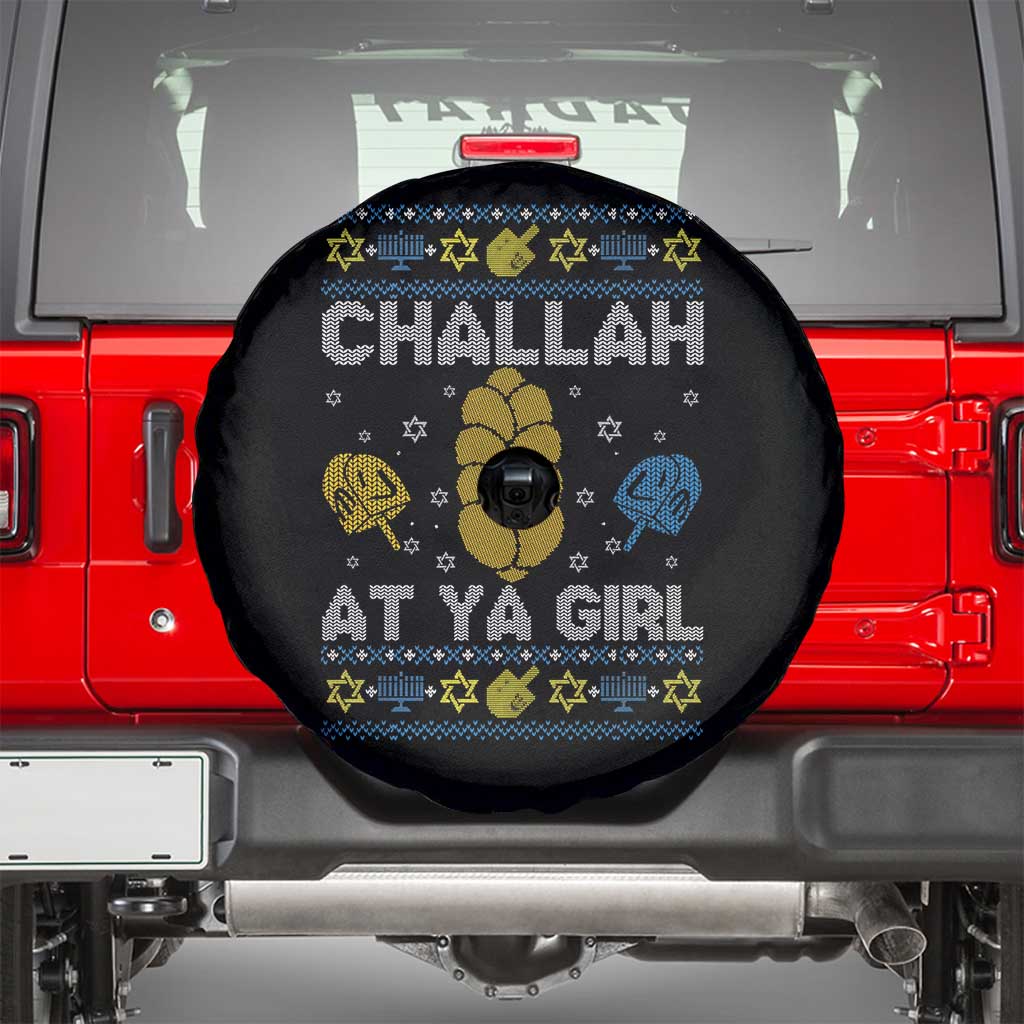 Funny Ugly Hanukkah Spare Tire Cover Challah At Ya Girl Matching - Wonder Print Shop