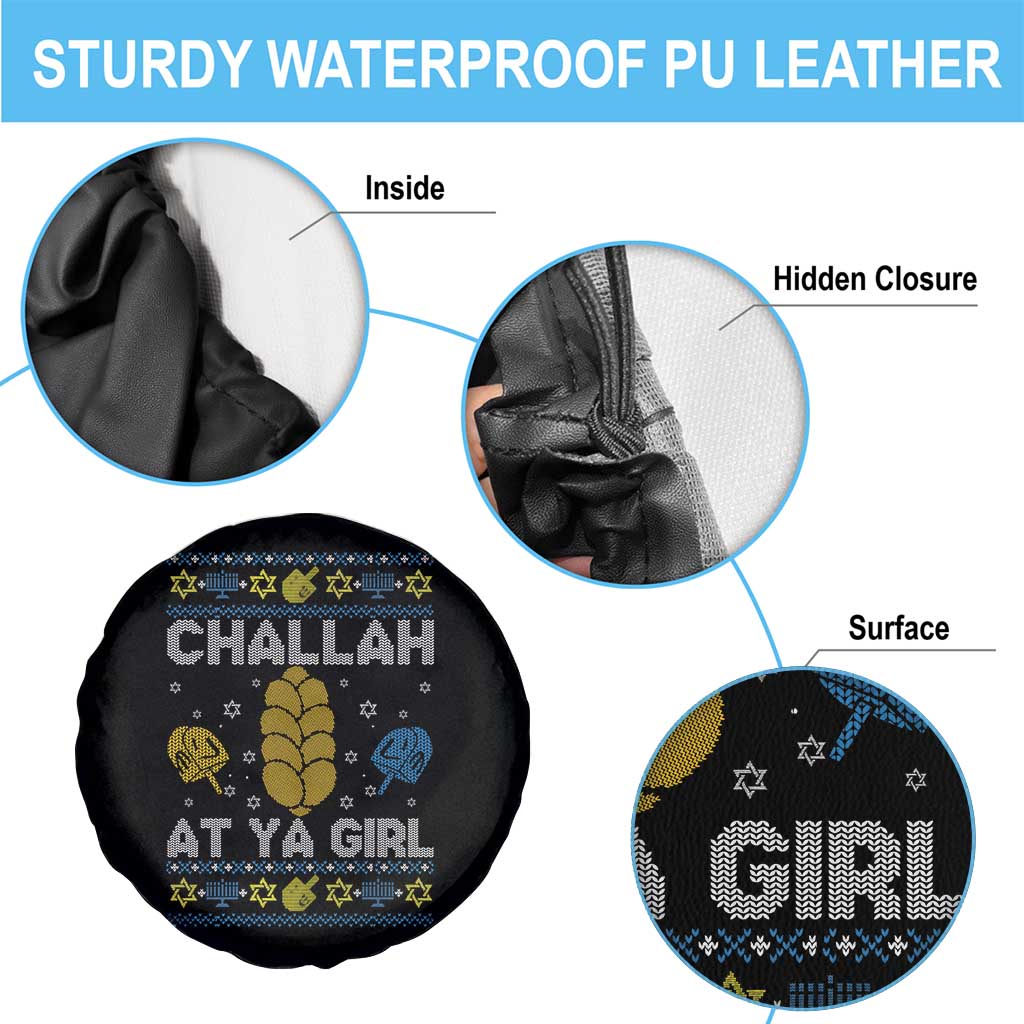 Funny Ugly Hanukkah Spare Tire Cover Challah At Ya Girl Matching - Wonder Print Shop