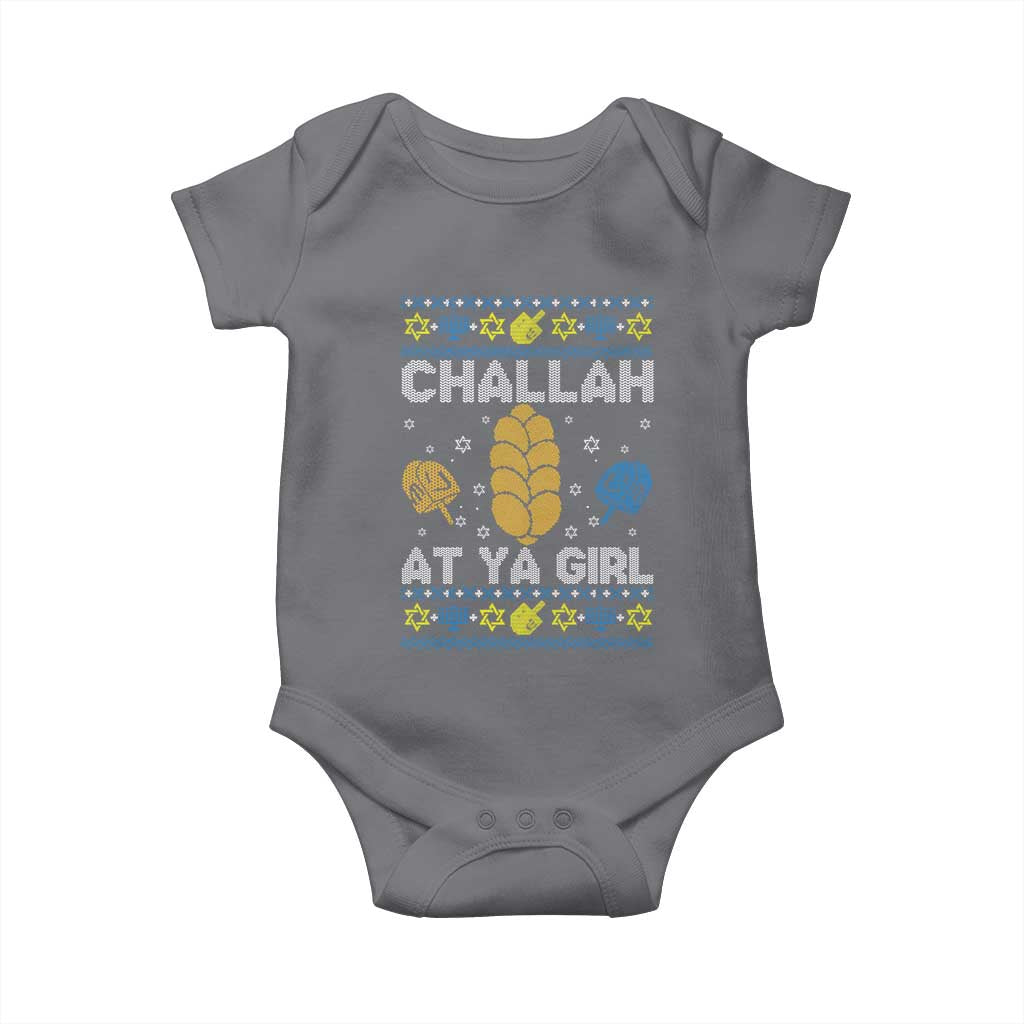 Funny Ugly Hanukkah Baby Onesie Challah At Ya Girl Matching - Wonder Print Shop