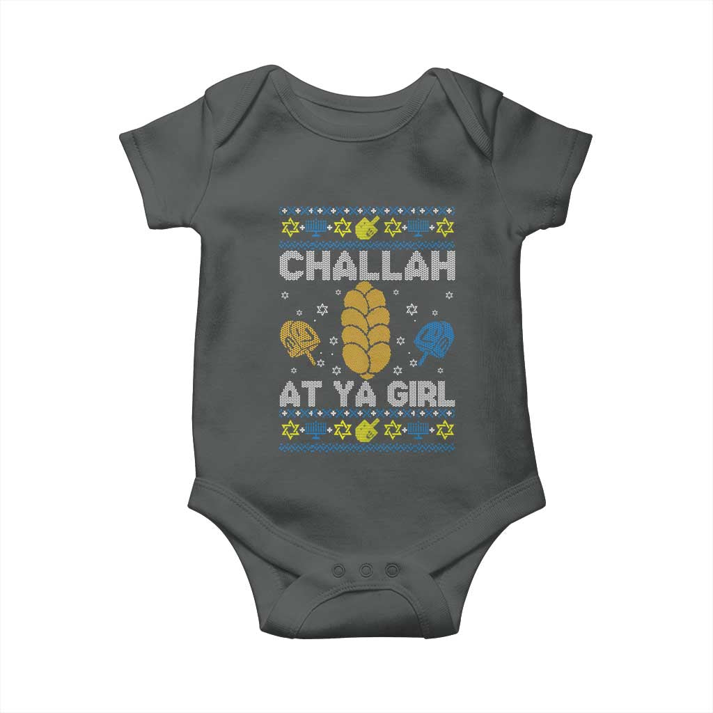 Funny Ugly Hanukkah Baby Onesie Challah At Ya Girl Matching - Wonder Print Shop