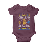 Funny Ugly Hanukkah Baby Onesie Challah At Ya Girl Matching - Wonder Print Shop