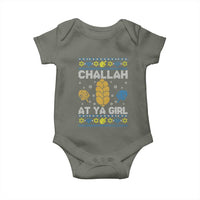 Funny Ugly Hanukkah Baby Onesie Challah At Ya Girl Matching - Wonder Print Shop