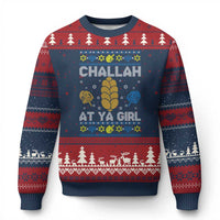 Funny Ugly Hanukkah Ugly Christmas Sweater Challah At Ya Girl Matching - Wonder Print Shop