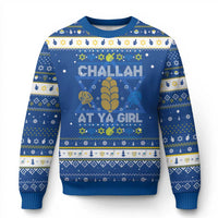 Funny Ugly Hanukkah Hanukkah Ugly Sweater Challah At Ya Girl Matching - Wonder Print Shop