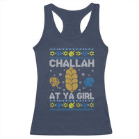 Funny Ugly Hanukkah Racerback Tank Top Challah At Ya Girl Matching - Wonder Print Shop