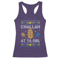 Funny Ugly Hanukkah Racerback Tank Top Challah At Ya Girl Matching - Wonder Print Shop