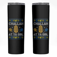 Funny Ugly Hanukkah Skinny Tumbler Challah At Ya Girl Matching - Wonder Print Shop
