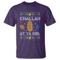Funny Ugly Hanukkah T Shirt Challah At Ya Girl Matching - Wonder Print Shop