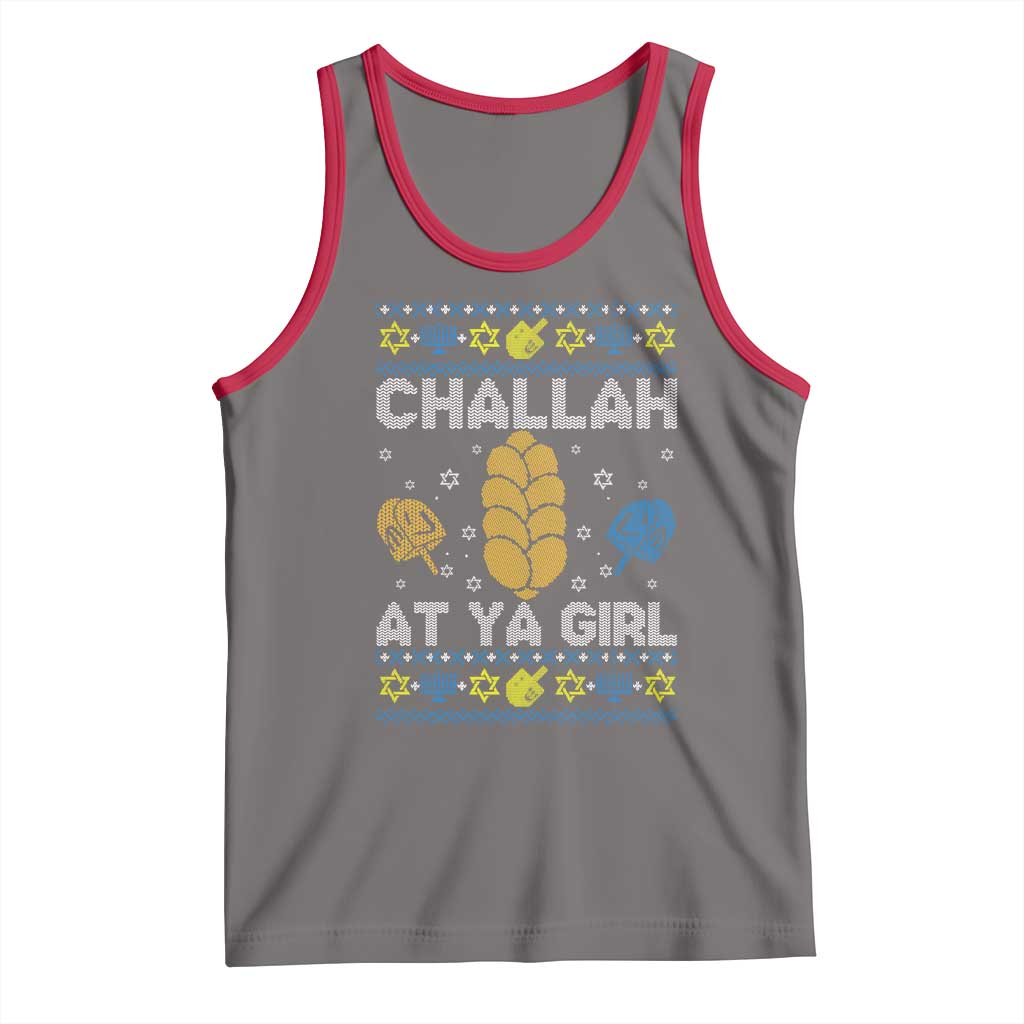 Funny Ugly Hanukkah Tank Top Challah At Ya Girl Matching - Wonder Print Shop