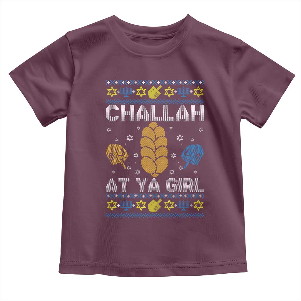 Funny Ugly Hanukkah Toddler T Shirt Challah At Ya Girl Matching - Wonder Print Shop