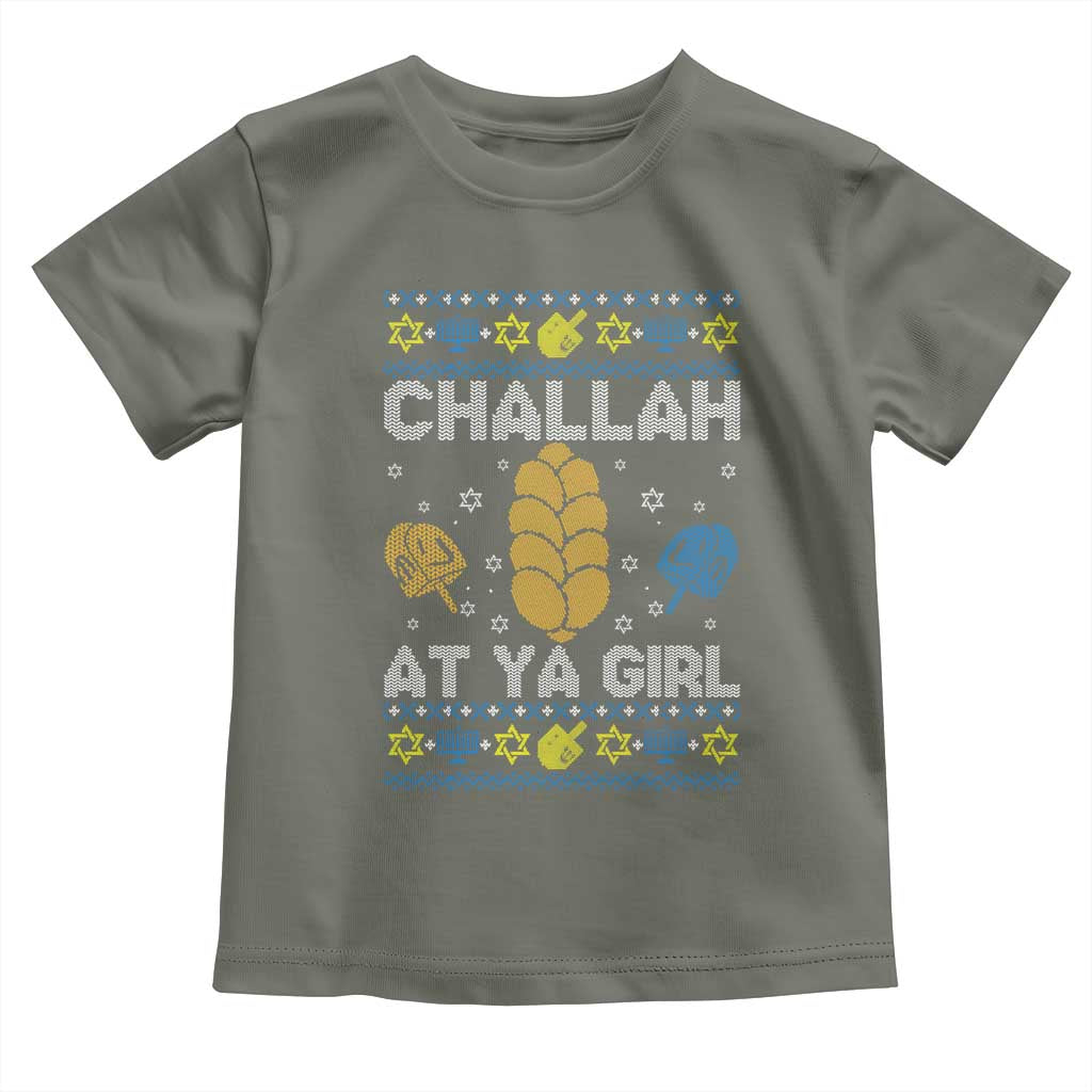 Funny Ugly Hanukkah Toddler T Shirt Challah At Ya Girl Matching - Wonder Print Shop