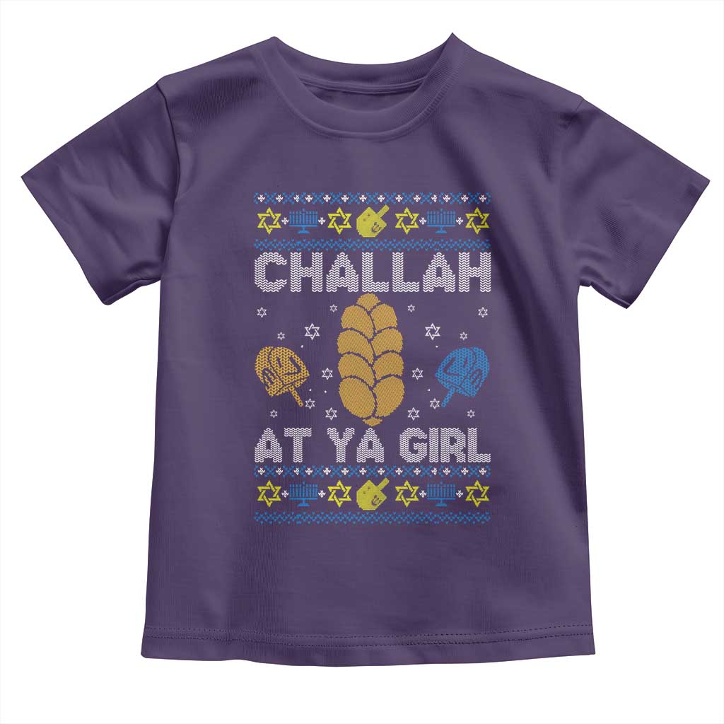 Funny Ugly Hanukkah Toddler T Shirt Challah At Ya Girl Matching - Wonder Print Shop