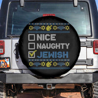 Nice Naughty Jewish Ugly Hanukkah Spare Tire Cover Chanukah Jew Gift - Wonder Print Shop
