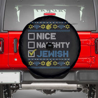 Nice Naughty Jewish Ugly Hanukkah Spare Tire Cover Chanukah Jew Gift - Wonder Print Shop