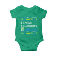 Nice Naughty Jewish Ugly Hanukkah Baby Onesie Chanukah Jew Gift - Wonder Print Shop
