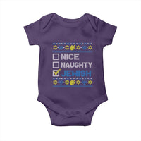 Nice Naughty Jewish Ugly Hanukkah Baby Onesie Chanukah Jew Gift - Wonder Print Shop