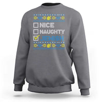 Nice Naughty Jewish Ugly Hanukkah Sweatshirt Chanukah Jew Gift - Wonder Print Shop