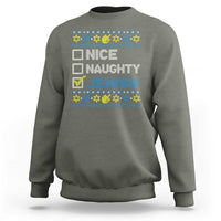 Nice Naughty Jewish Ugly Hanukkah Sweatshirt Chanukah Jew Gift - Wonder Print Shop