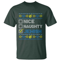 Nice Naughty Jewish Ugly Hanukkah T Shirt Chanukah Jew Gift - Wonder Print Shop