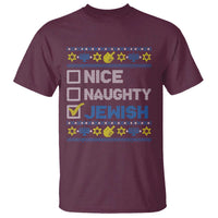 Nice Naughty Jewish Ugly Hanukkah T Shirt Chanukah Jew Gift - Wonder Print Shop