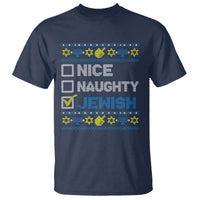 Nice Naughty Jewish Ugly Hanukkah T Shirt Chanukah Jew Gift - Wonder Print Shop