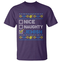 Nice Naughty Jewish Ugly Hanukkah T Shirt Chanukah Jew Gift - Wonder Print Shop