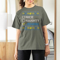 Nice Naughty Jewish Ugly Hanukkah T Shirt For Women Chanukah Jew Gift - Wonder Print Shop