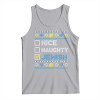 Nice Naughty Jewish Ugly Hanukkah Tank Top Chanukah Jew Gift - Wonder Print Shop