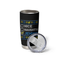 Nice Naughty Jewish Ugly Hanukkah Tumbler Cup Chanukah Jew Gift - Wonder Print Shop