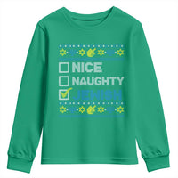 Nice Naughty Jewish Ugly Hanukkah Youth Sweatshirt Chanukah Jew Gift - Wonder Print Shop