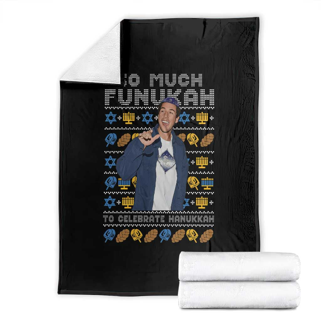 Funny Ugly Hanukkah Throw Blanket Sandler So Much Funukah To Celebrate Hanukkah - Wonder Print Shop