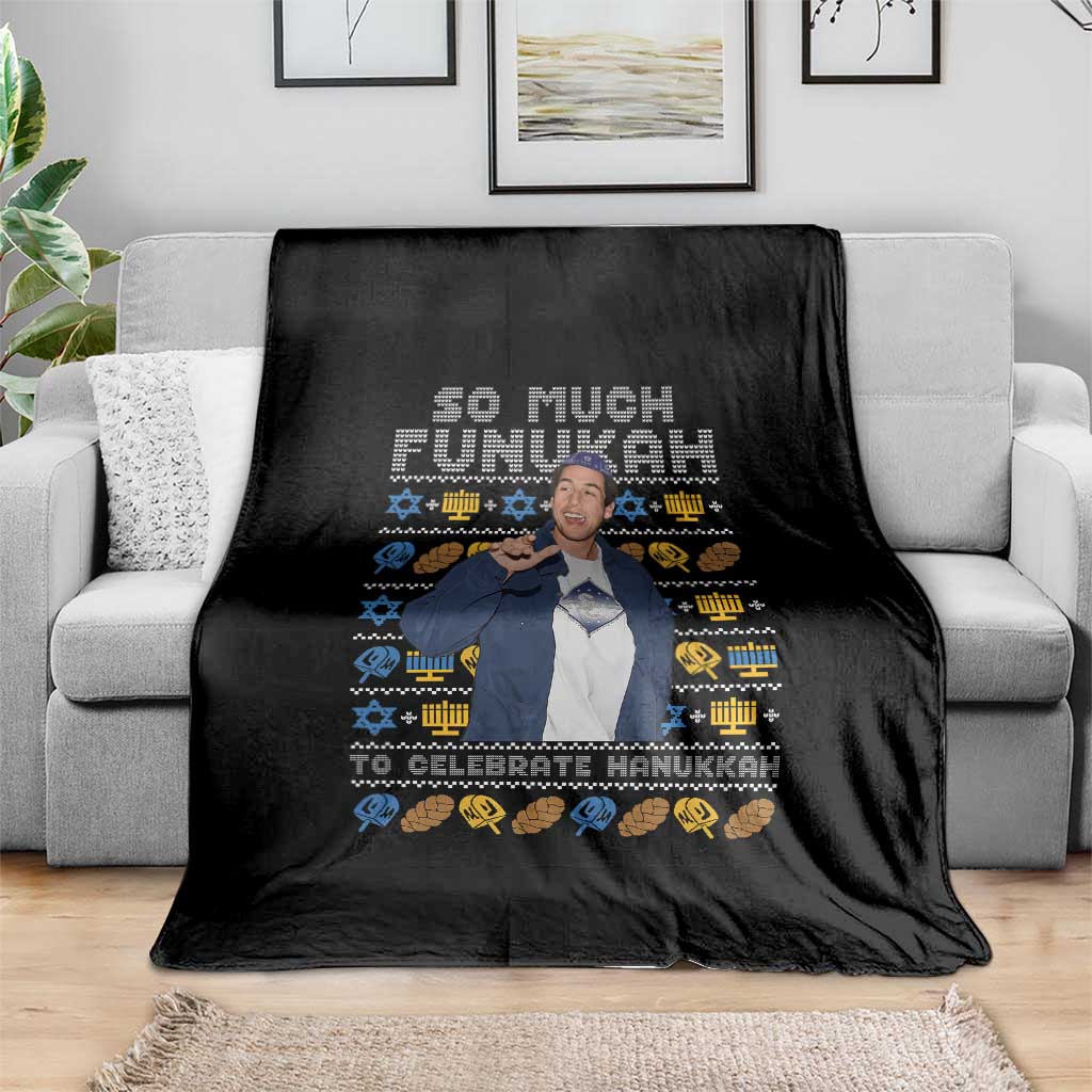 Funny Ugly Hanukkah Throw Blanket Sandler So Much Funukah To Celebrate Hanukkah - Wonder Print Shop