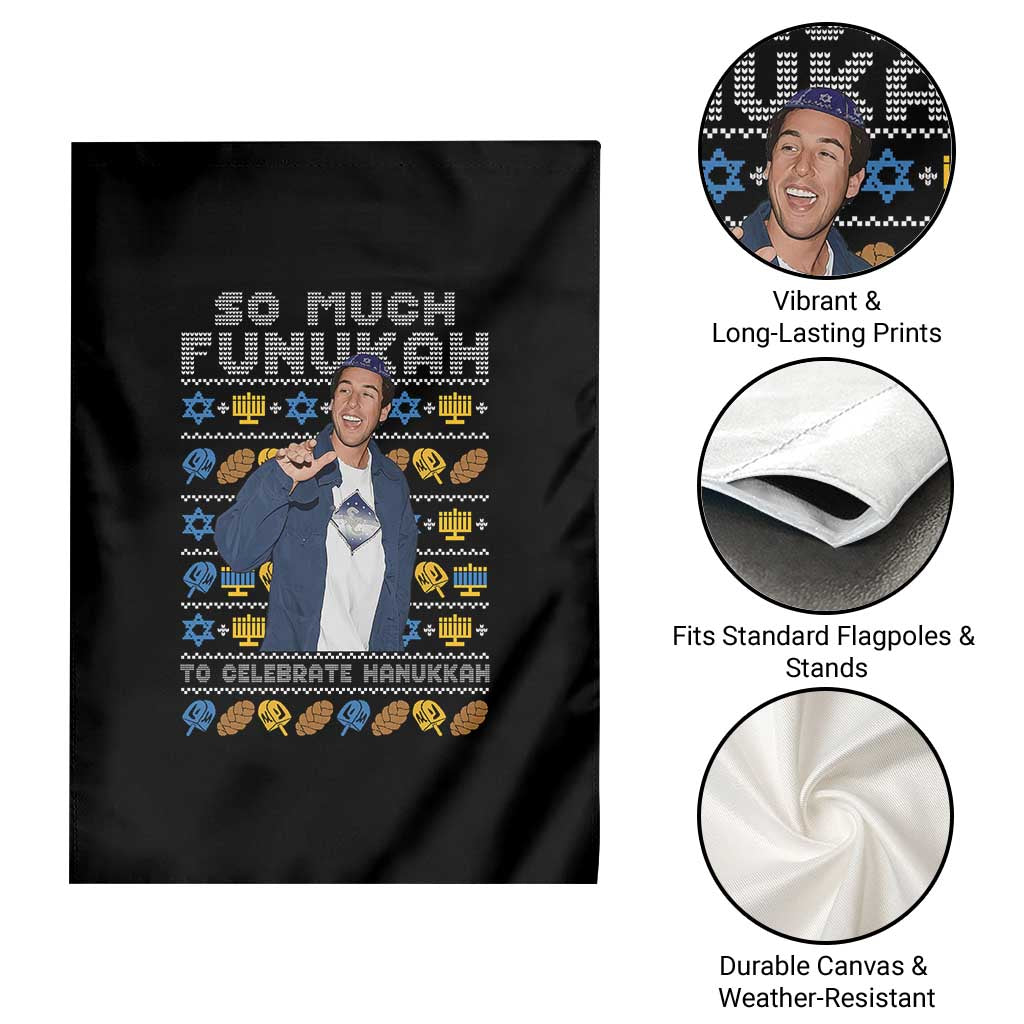 Funny Ugly Hanukkah Garden Flag Sandler So Much Funukah To Celebrate Hanukkah - Wonder Print Shop