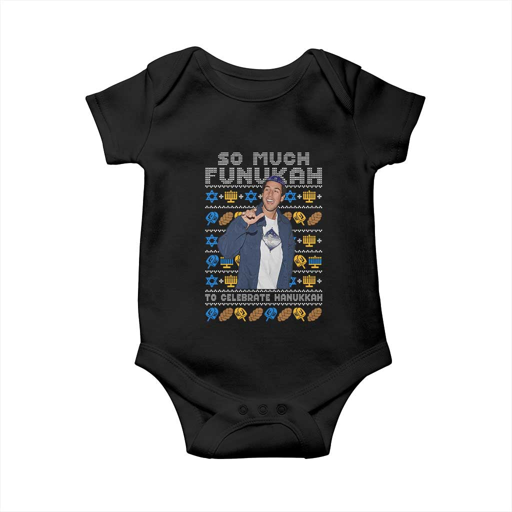 Funny Ugly Hanukkah Baby Onesie Sandler So Much Funukah To Celebrate Hanukkah - Wonder Print Shop