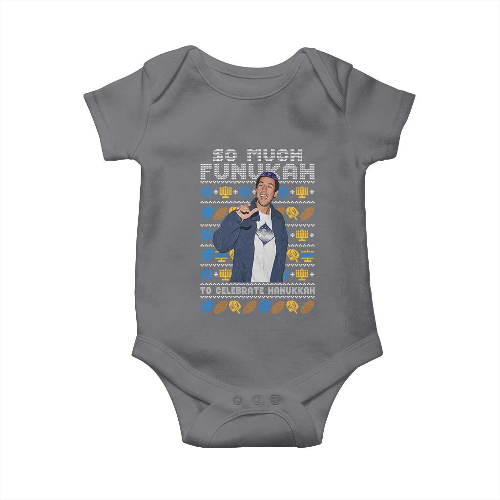 Funny Ugly Hanukkah Baby Onesie Sandler So Much Funukah To Celebrate Hanukkah - Wonder Print Shop