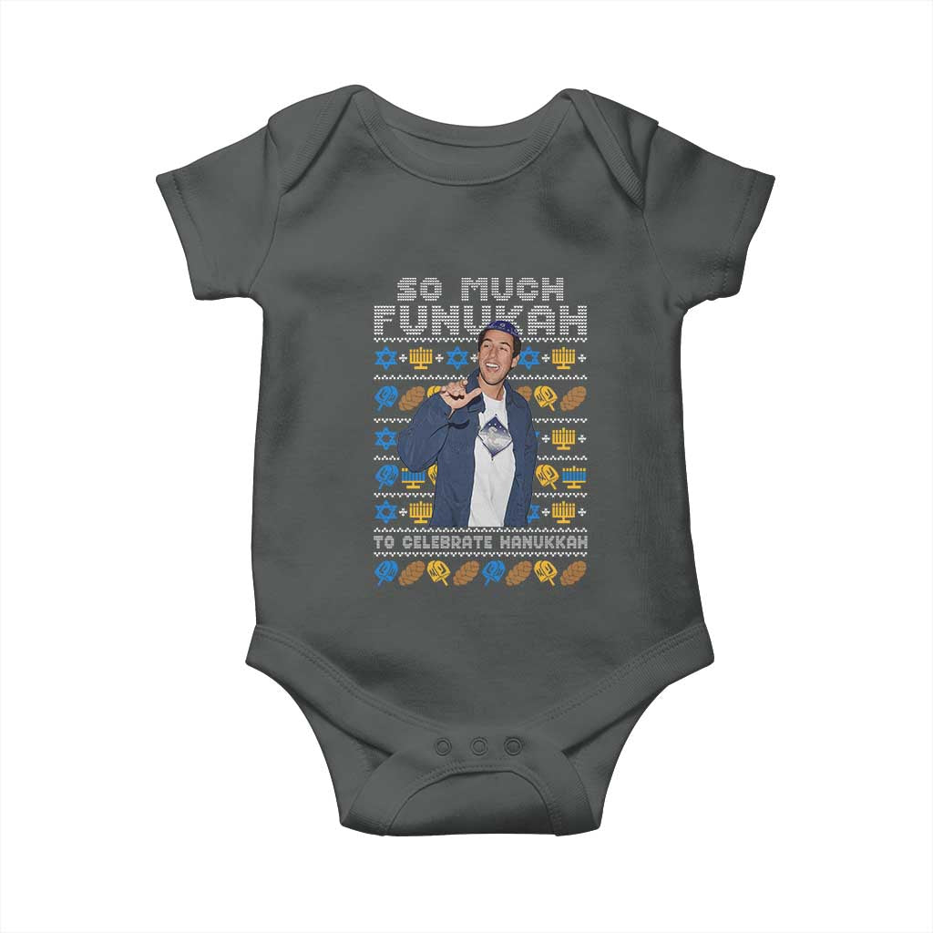 Funny Ugly Hanukkah Baby Onesie Sandler So Much Funukah To Celebrate Hanukkah - Wonder Print Shop