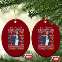 Funny Ugly Hanukkah Ceramic Ornament Sandler So Much Funukah To Celebrate Hanukkah - Wonder Print Shop