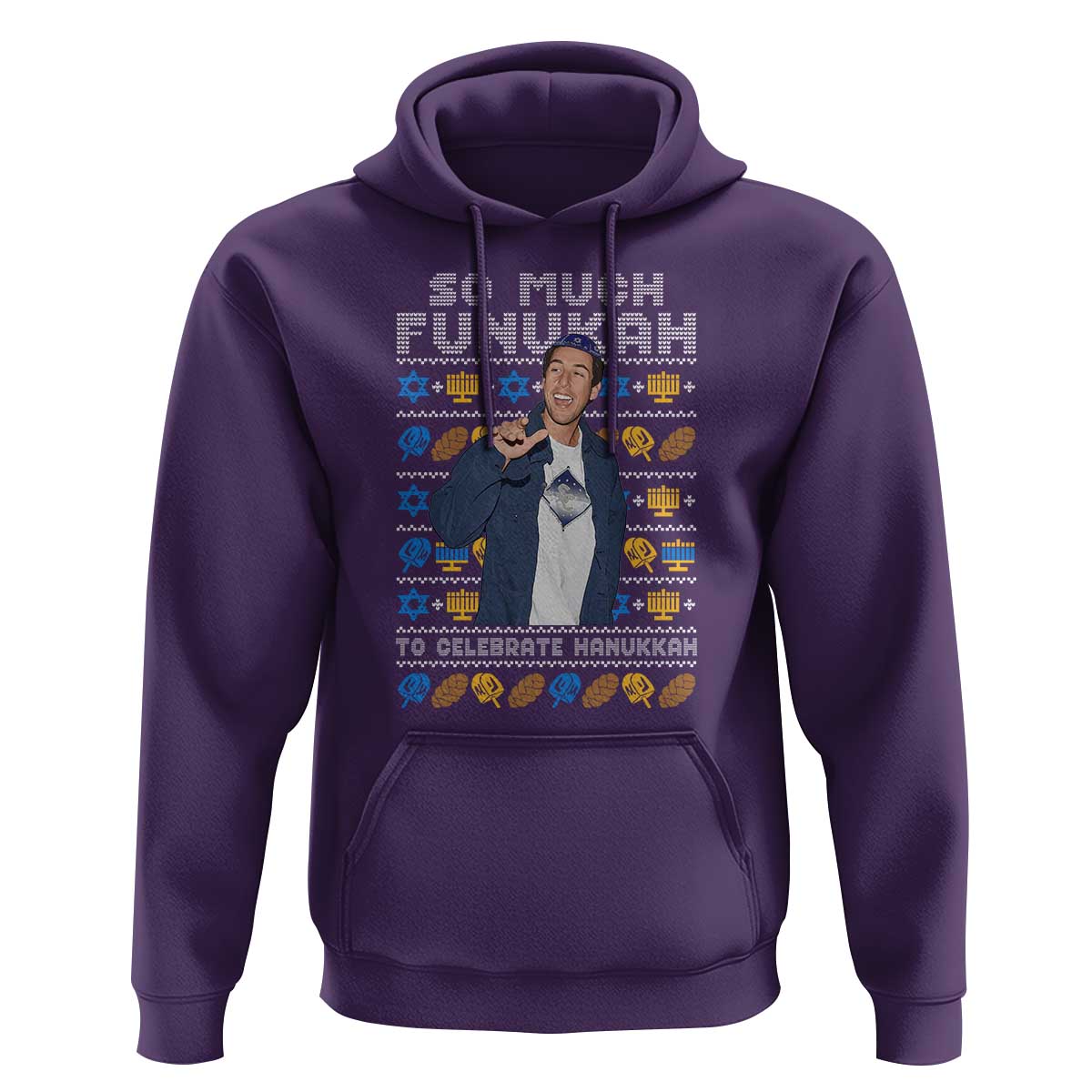 Funny Ugly Hanukkah Hoodie Sandler So Much Funukah To Celebrate Hanukkah - Wonder Print Shop