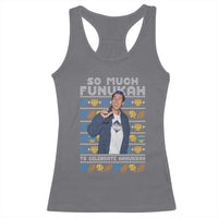 Funny Ugly Hanukkah Racerback Tank Top Sandler So Much Funukah To Celebrate Hanukkah - Wonder Print Shop