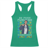 Funny Ugly Hanukkah Racerback Tank Top Sandler So Much Funukah To Celebrate Hanukkah - Wonder Print Shop