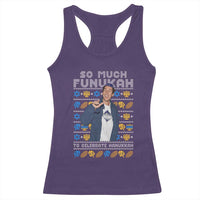 Funny Ugly Hanukkah Racerback Tank Top Sandler So Much Funukah To Celebrate Hanukkah - Wonder Print Shop