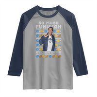 Funny Ugly Hanukkah Raglan Shirt Sandler So Much Funukah To Celebrate Hanukkah - Wonder Print Shop