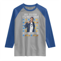Funny Ugly Hanukkah Raglan Shirt Sandler So Much Funukah To Celebrate Hanukkah - Wonder Print Shop
