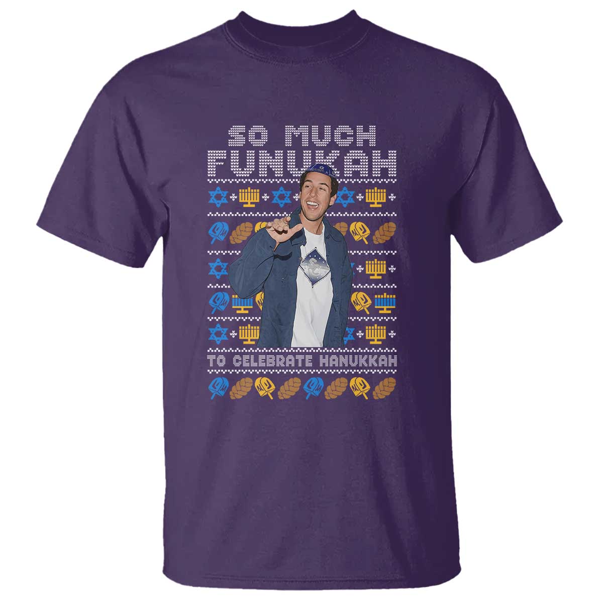 Funny Ugly Hanukkah T Shirt Sandler So Much Funukah To Celebrate Hanukkah - Wonder Print Shop